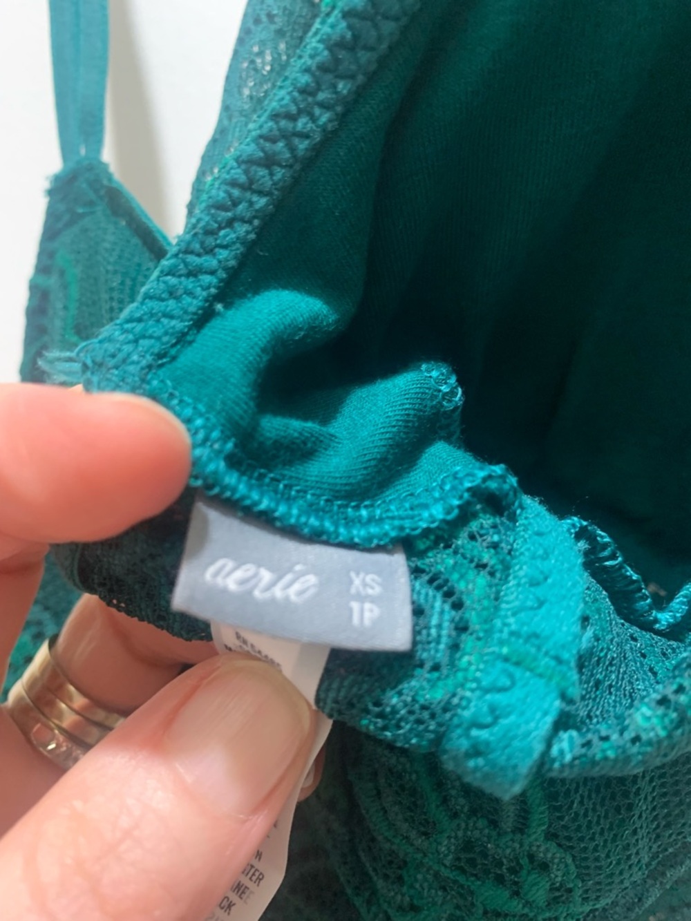 aerie hunter green Lace Racerback Bralette - Picture 2 of 7
